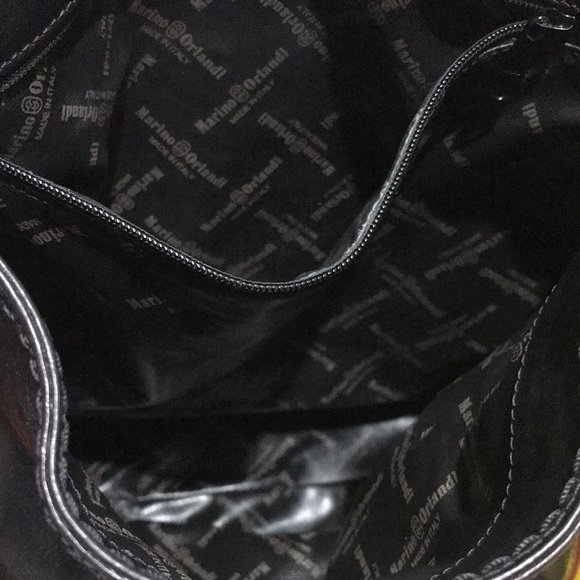 MARINO ORLANDI Black/ Brown Shoulder Leather Bag - Picture 12 of 13